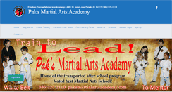 Desktop Screenshot of paksmartialartsacademy.com